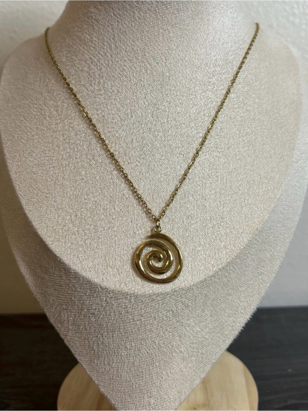 Handmade Gold Swirl Necklace | Waterproof & Tarnish Resistant